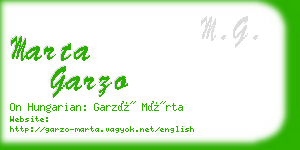 marta garzo business card